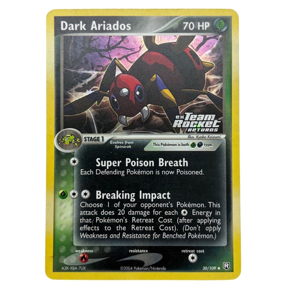 Pokemon Dark Ariados 30/109 EX Team Rocket Returns Stamped Reverse Holo 2004